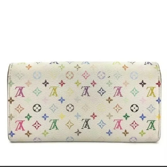 Louis Vuitton Monogram Multicolor Porte Feuille Sarah Long Bifold Wallet /R52177 - Picture 4 of 8